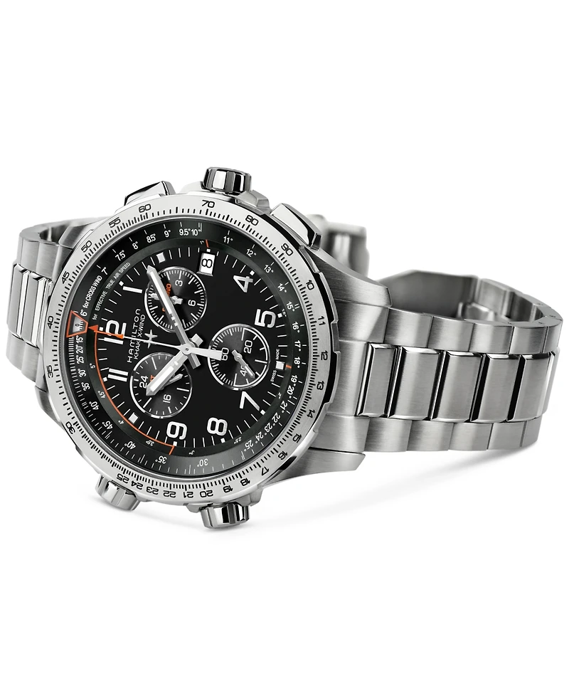 Hamilton Men's Swiss Chronograph X-Wind Stainless Steel Bracelet Watch 46mm