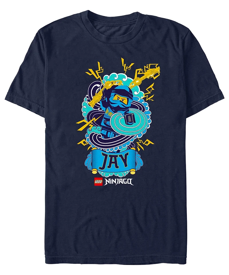 Men's Lego Ninjago Jay Badge Short Sleeve T-shirt