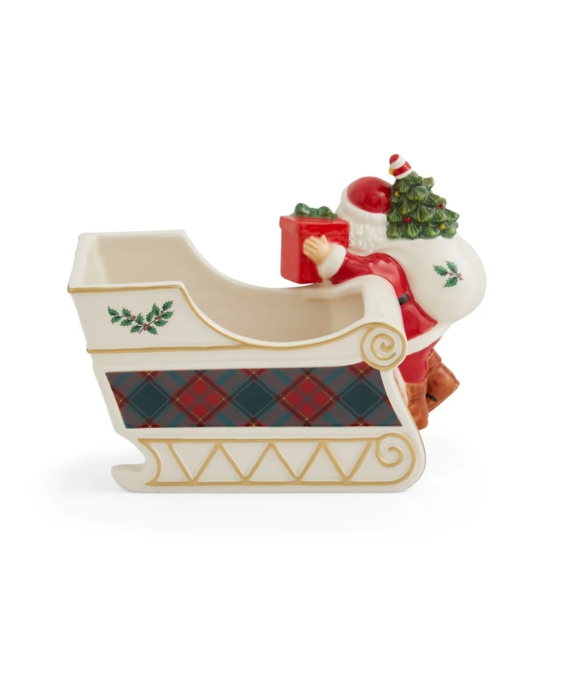 Spode Christmas Tree Santa Sleigh Candy Jar