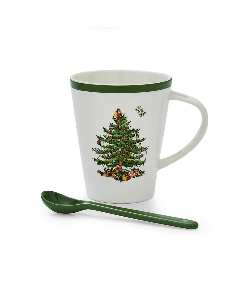Christmas Tree Mug and Spoon Set, 2 Piece