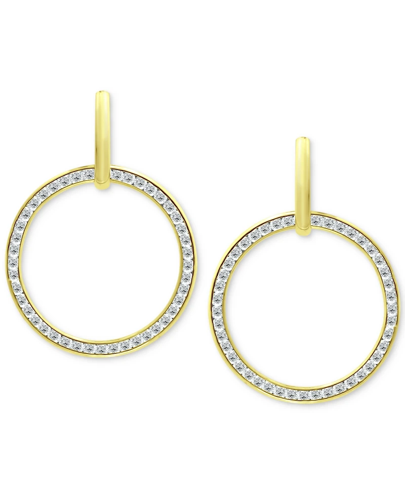 Giani Bernini Cubic Zirconia Circle Drop Earrings, Created for Macy's