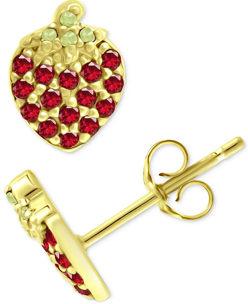 Giani Bernini Cubic Zirconia Strawberry Stud Earrings, Created for Macy's