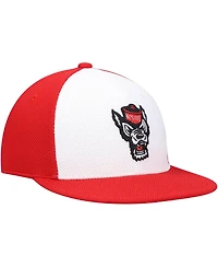 Men's adidas White and Red Nc State Wolfpack On-Field Baseball Fitted Hat