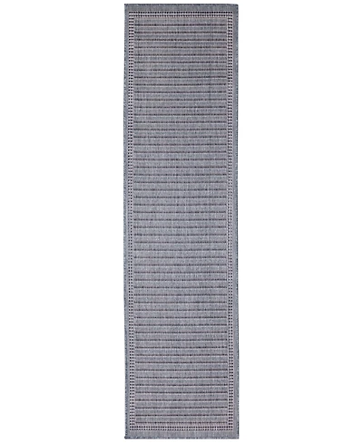Liora Manne' Malibu Simple Border 1'11" x 7'6" Runner Outdoor Area Rug