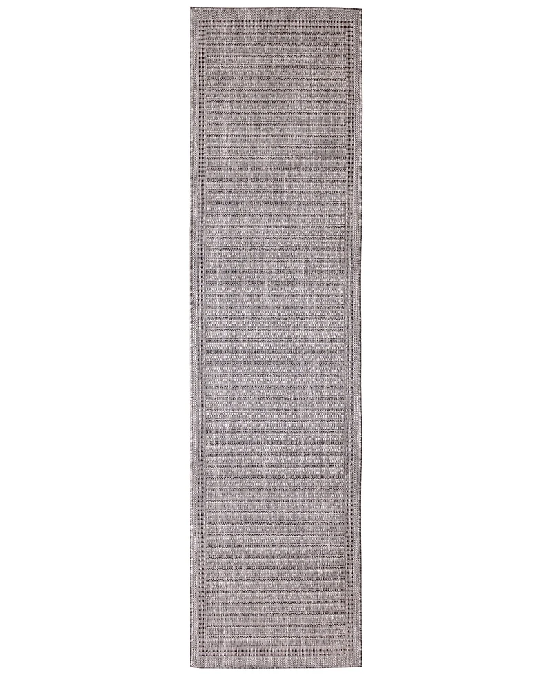 Liora Manne' Malibu Simple Border 1'11" x 7'6" Runner Outdoor Area Rug