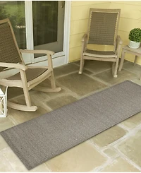 Liora Manne' Avalon Texture 2' x 7'6" Runner Outdoor Area Rug
