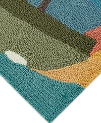 Liora Manne' Frontporch Parasol and Pup 2' x 3' Outdoor Area Rug