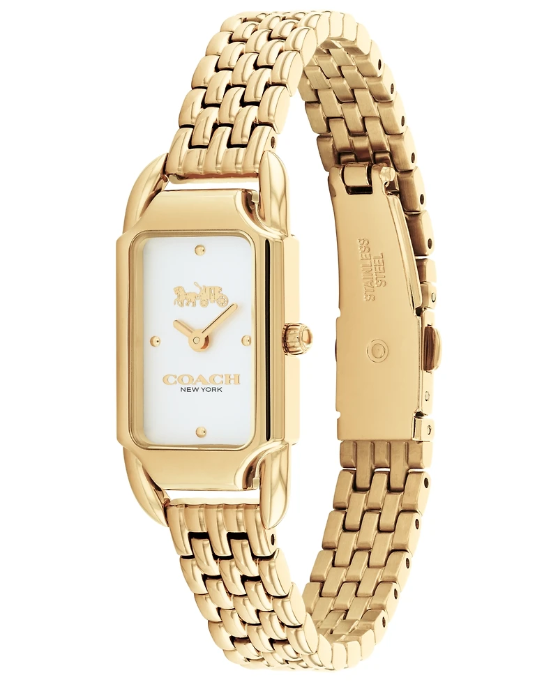 Coach Women's Cadie Gold-tone Bracelet Watch 17.5mmX28.5mm