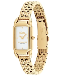 Coach Women's Cadie Gold-tone Bracelet Watch 17.5mmX28.5mm