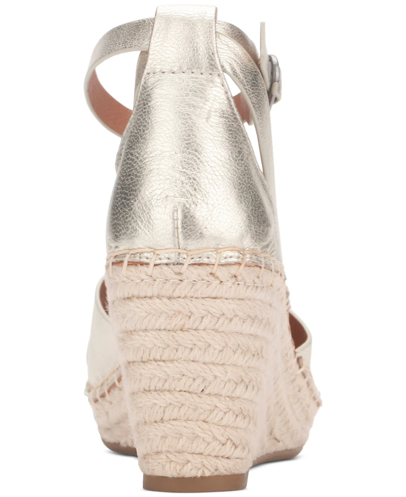 Gentle Souls Women's Charli Ankle-Strap Espadrille Wedge Sandals