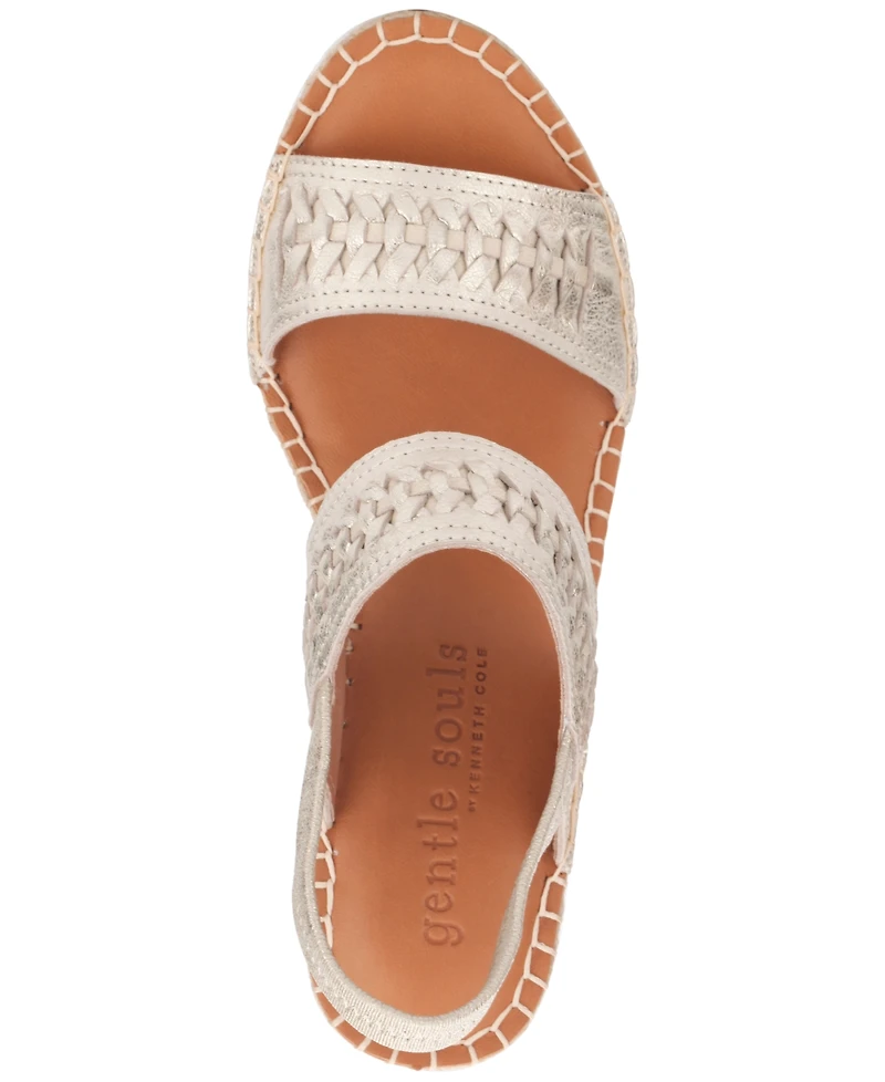 Gentle Souls Women's Elyssa Two-Band Braid Sandals