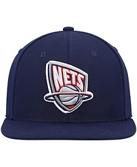 Men's Mitchell & Ness Navy New Jersey Nets Hardwood Classics Team Ground 2.0 Snapback Hat