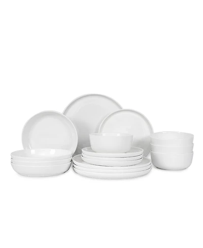 Table 12 Natural White 16-Pc Dinnerware Set, Service for 4