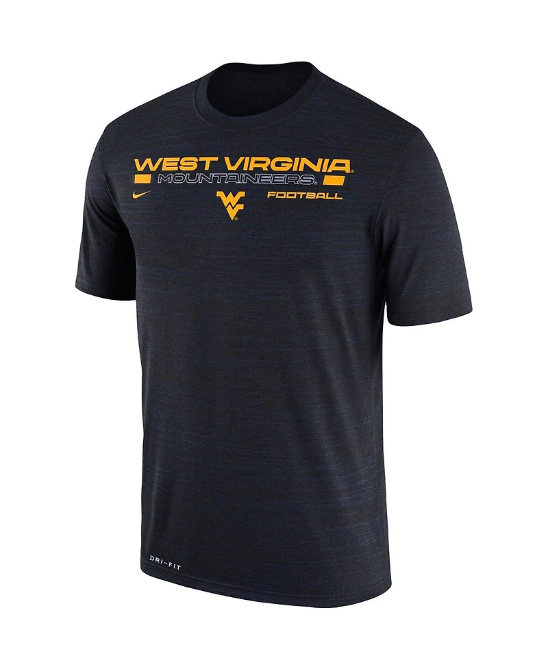 Men's Nike Navy West Virginia Mountaineers Velocity Legend Space-Dye Performance T-shirt