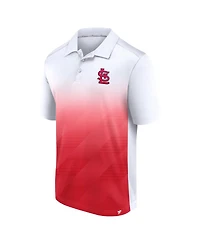 Men's Fanatics White, Red St. Louis Cardinals Iconic Parameter Sublimated Polo Shirt