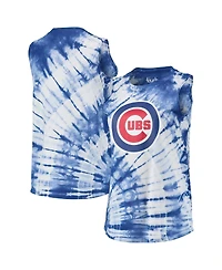 Women's Touch Royal Chicago Cubs Money Ball Tie-Dye Tank Top
