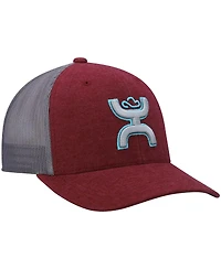 Men's Hooey Maroon, Gray Sterling Trucker Snapback Hat