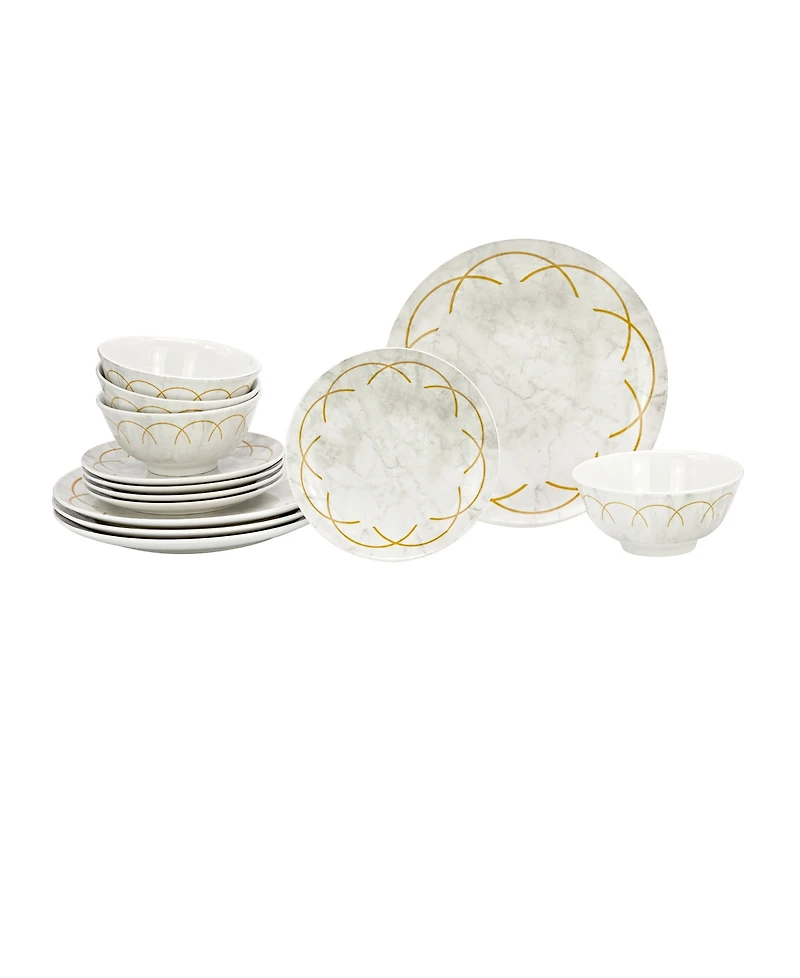 Godinger Rotolo 12 Pc. Dinnerware Set, Service for 4