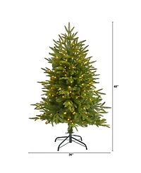 Colorado Mountain Fir Natural Look Artificial Christmas Tree with Lights, 48"