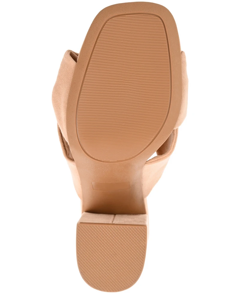 Journee Collection Women's Tabithea Knotted Block Heel Sandals