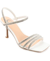 Journee Collection Women's Coraa Rhinestone Strappy Stiletto Sandals