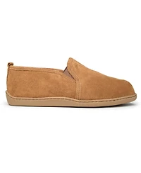 Minnetonka Men's Suede Twin Gore Sheepskin Slippers