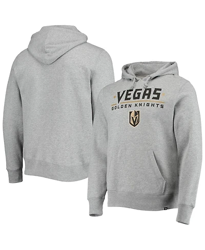 Men's '47 Heathered Gray Vegas Golden Knights Pregame Headline Pullover Hoodie