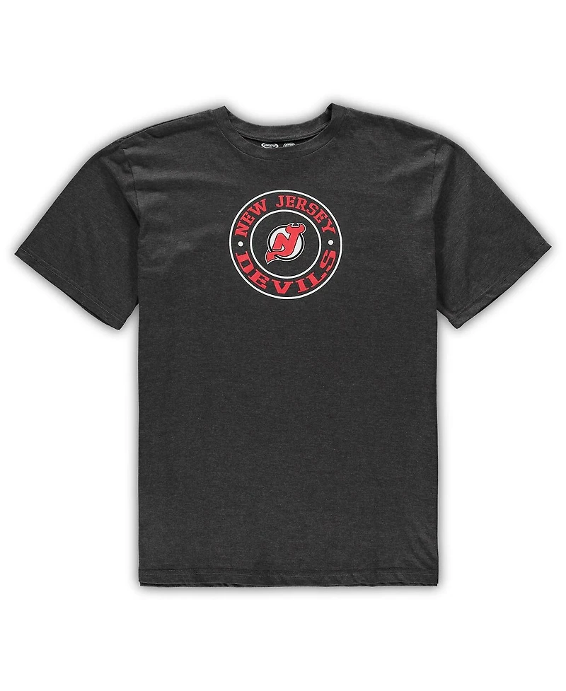 Men's Concepts Sport Red, Heathered Charcoal New Jersey Devils Big and Tall T-shirt Shorts Sleep Set