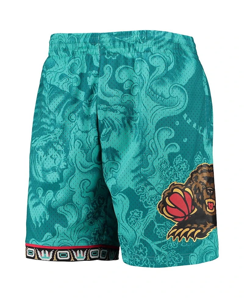 Men's Mitchell & Ness Turquoise Vancouver Grizzlies Hardwood Classics Lunar New Year Swingman Shorts