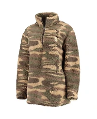 Women's G-iii Sports by Carl Banks Camo Seattle Kraken Sherpa Quarter-Zip Jacket