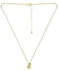 Giani Bernini Lemon Green & Quartz Pear Pendant Necklace, 16" + 2" extender, Created for Macy's