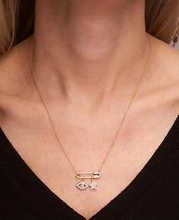 Wrapped Diamond Star Charm Pendant (1/20 ct. t.w.) in 10k Gold, Created for Macy's