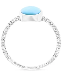 Larimar Oval Ring in Sterling Silver