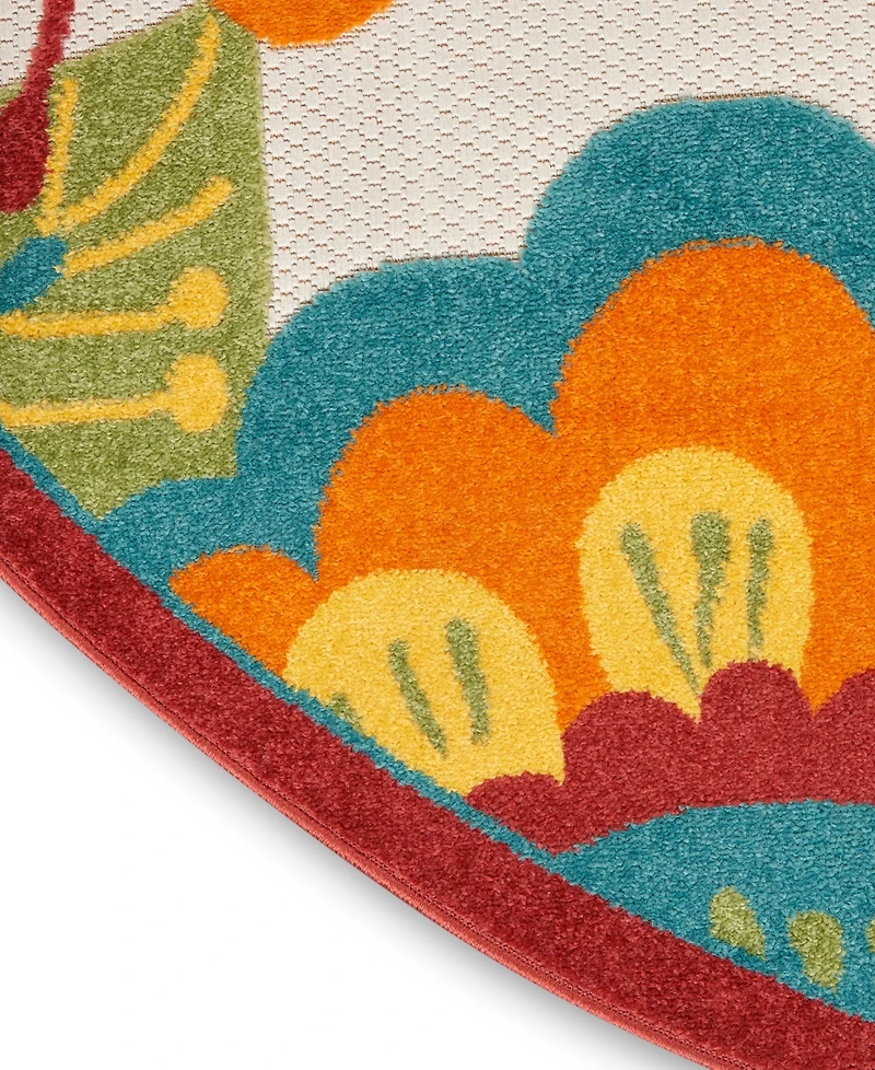 Nourison Home Aloha ALH25 4' x 4' Round Outdoor Area Rug
