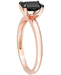 Black Diamond Emerald-Cut Solitaire Engagement Ring (1 ct. t.w.) 14k Rose Gold