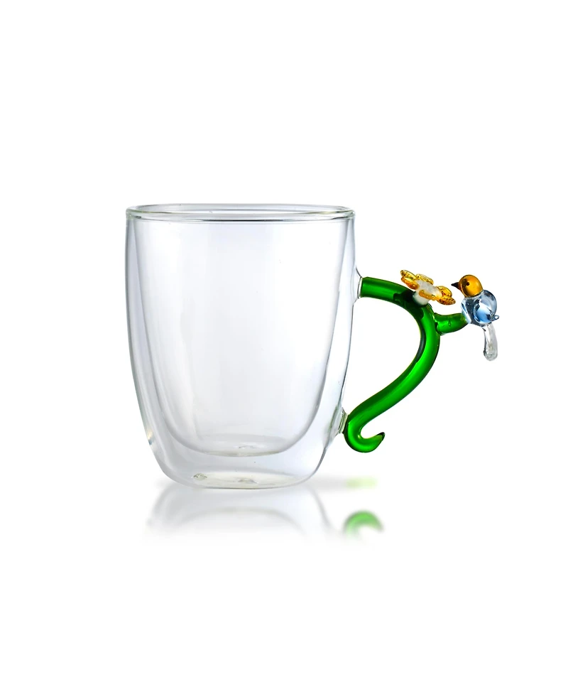 Botanical Double Wall Mugs, Set of 2, 10.5 Oz