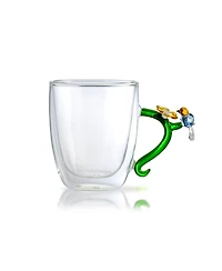 Botanical Double Wall Mugs, Set of 2, 10.5 Oz