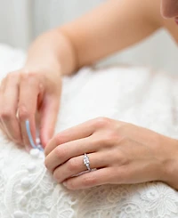 Diamond Princess Quad Cluster Engagement Ring (3/4 ct. t.w.) 14k White Gold