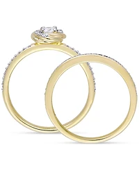 Diamond Swirl Halo Bridal Set (1/2 ct. t.w.) 14k Gold