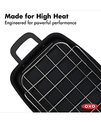 Oxo Obsidian Carbon Steel Roaster Pan & Rack