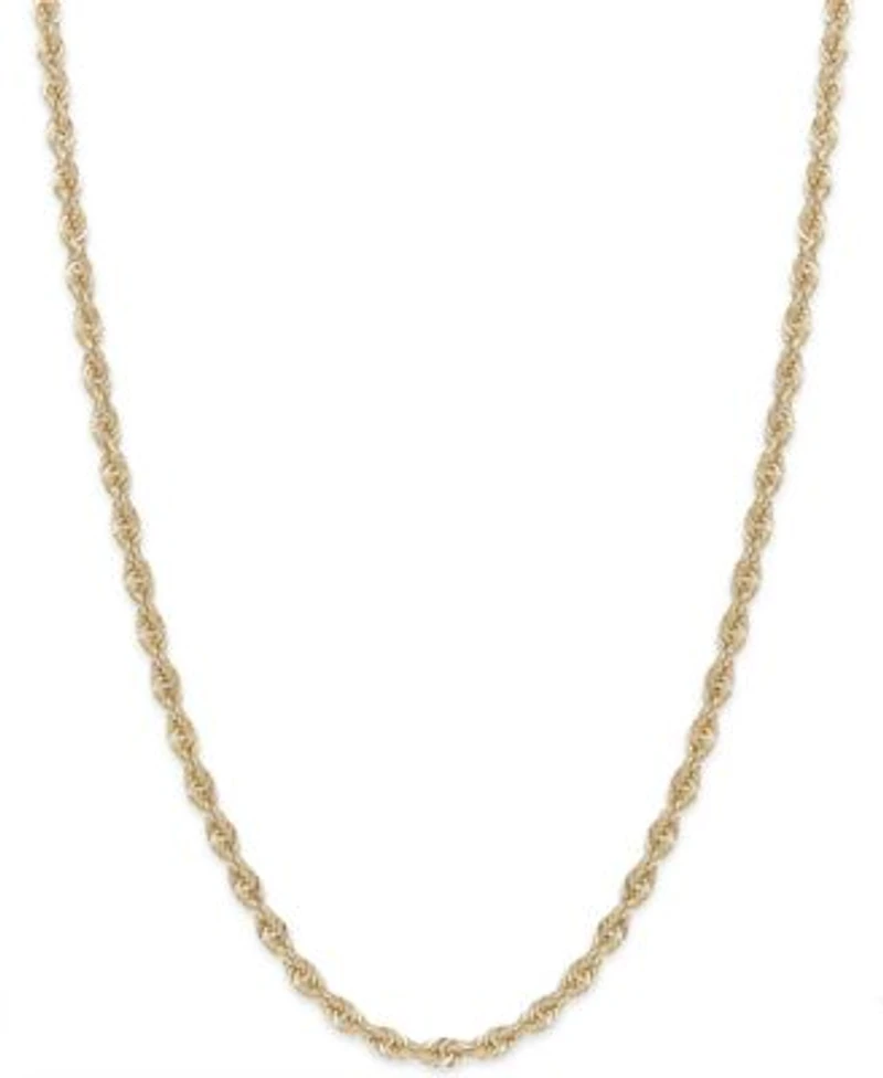 Rope Chain 1 3 4mm Necklace Collection In 14k Gold
