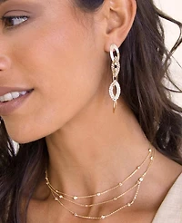 Ettika Women's 18k Gold Plated Rope Dangle Earrings
