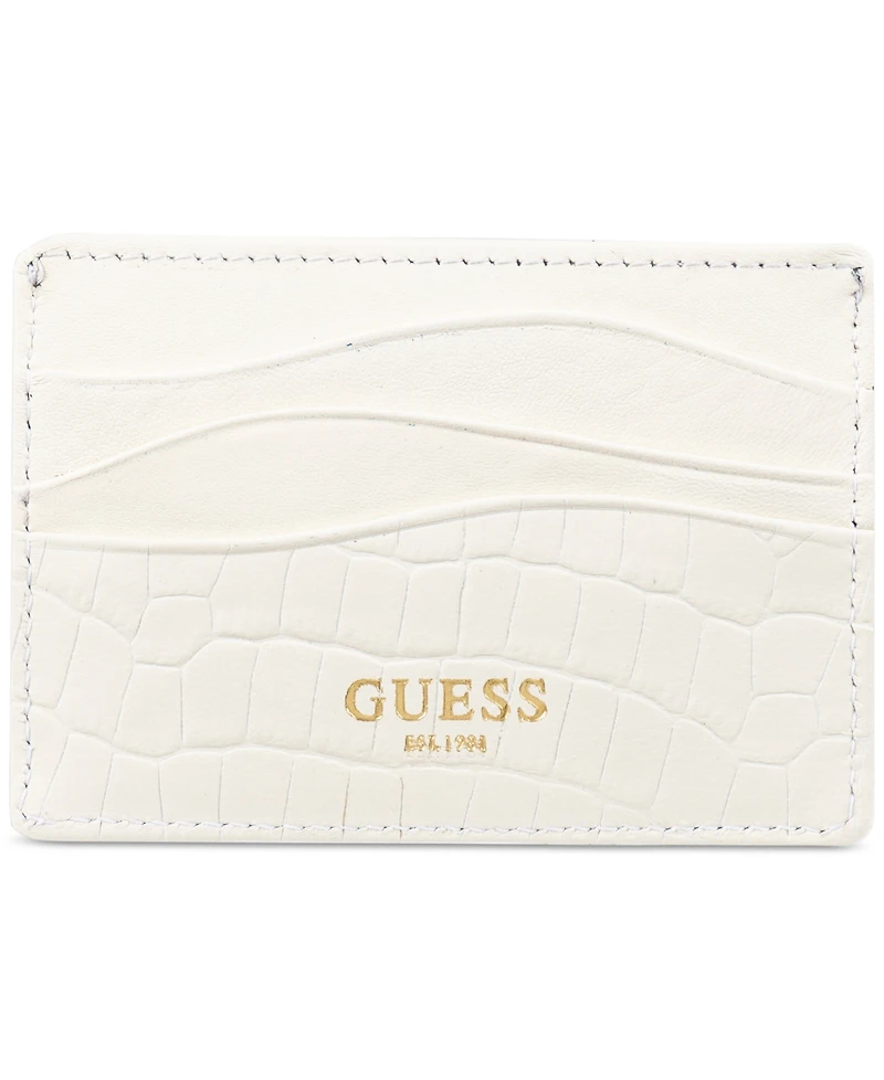 Guess Men's Senda Croc-Embossed Leather Rfid Card Case