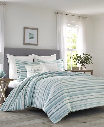 Tommy Bahama Home Clearwater Cay Duvet 3 Piece Cover Set