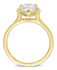 Moissanite 10K Gold Pear Solitaire Engagement Ring