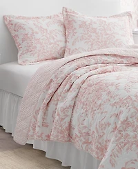 Laura Ashley Bedford Cotton Reversible 3-Pc. Quilt Set