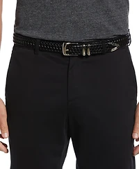 Perry Ellis Portfolio Men's Leather Braided Belt