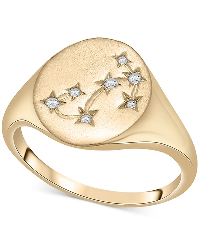 Wrapped Diamond Scorpio Constellation Ring (1/20 ct. t.w.) in 10k Gold, Created for Macy's