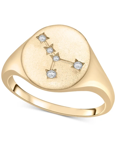 Wrapped Diamond Cancer Constellation Ring (1/20 ct. t.w.) in 10k Gold, Created for Macy's