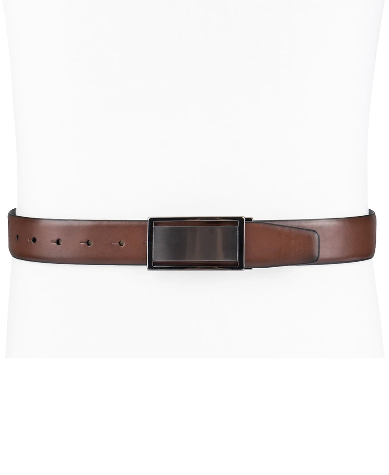 Alfani Men's Reversible Cut-Out Plaque Belt, Created for Macy's